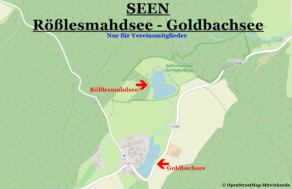 Gewsser Seen Goldbachsee und Rlesmahdsee